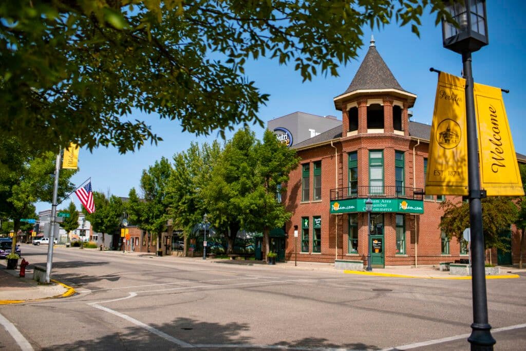 Aerial view of Perham, Minnesota